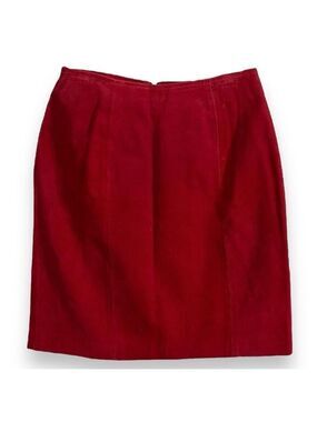 Vintage 90’s CHIA Red Suede/Leather Mini Skirt Size 4/6 Perfect for VDay!